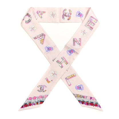 Chanel Silk Twill Slim Bandeau Scarf Pink 1 of 3