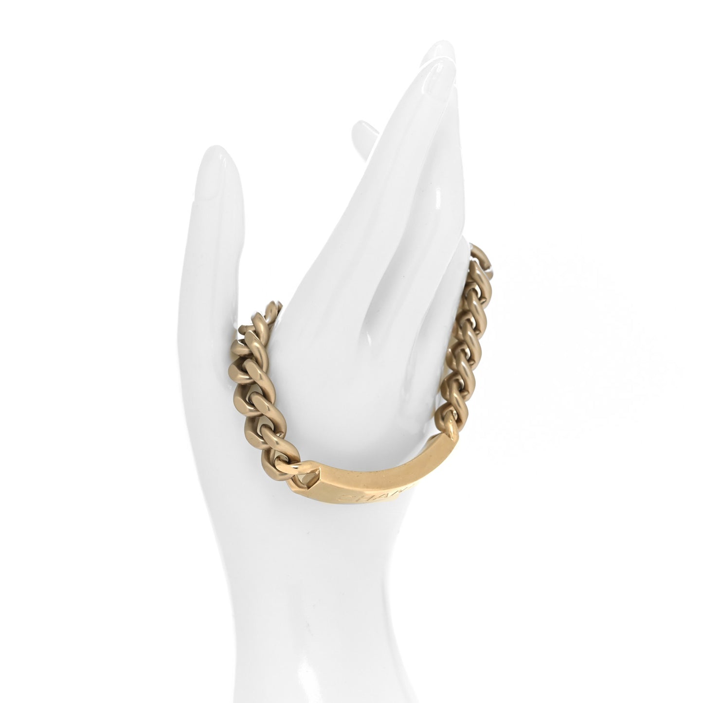 Metal Chain ID CC Bracelet Gold