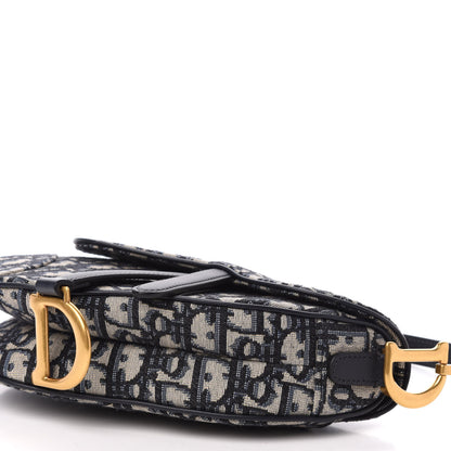 Christian Dior Oblique Mini Saddle Bag Blue 9 of 11