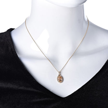 Cartier 18K Pink Gold Diamond Logo Paved Pendant Necklace 2 of 7