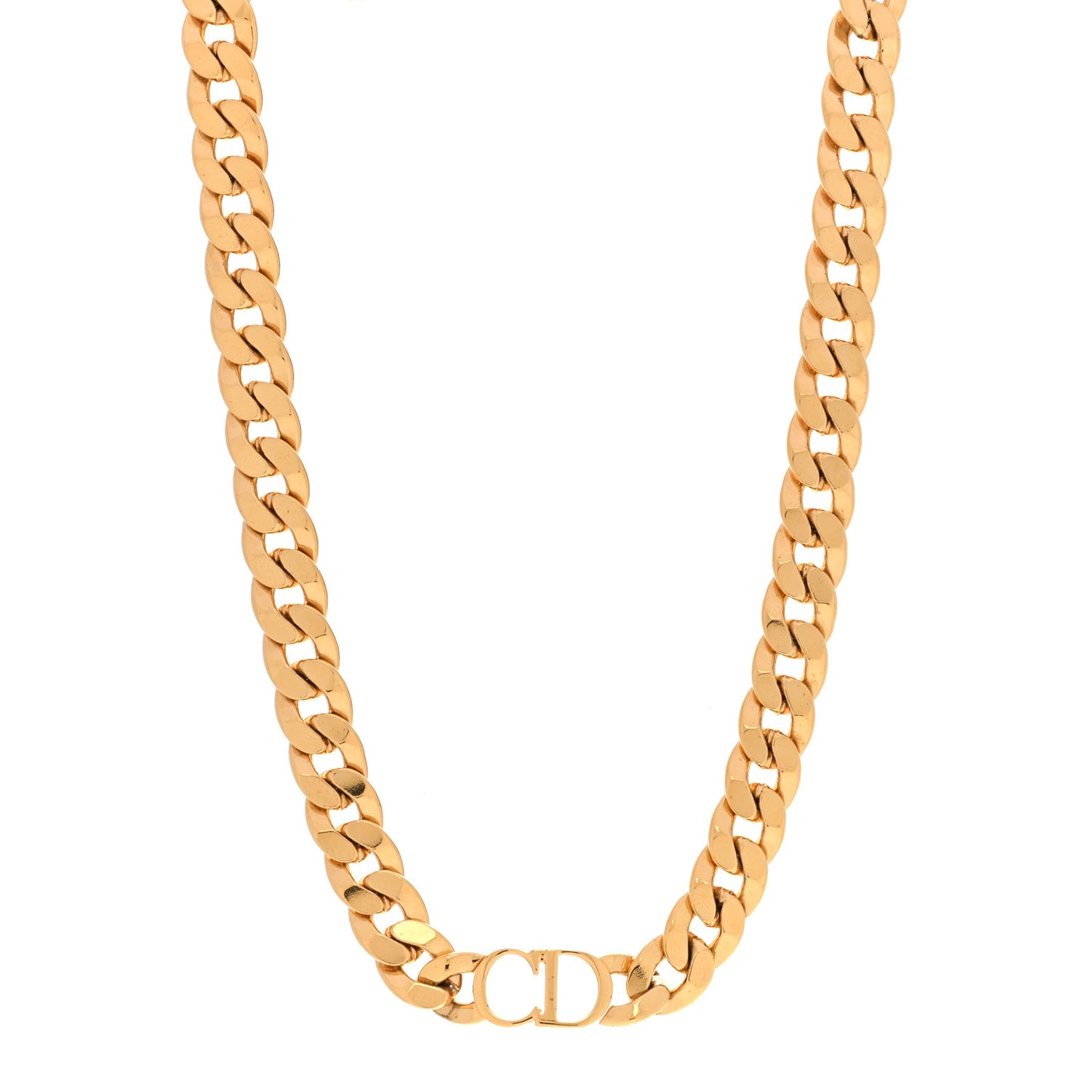 Metal CD Choker Necklace Gold