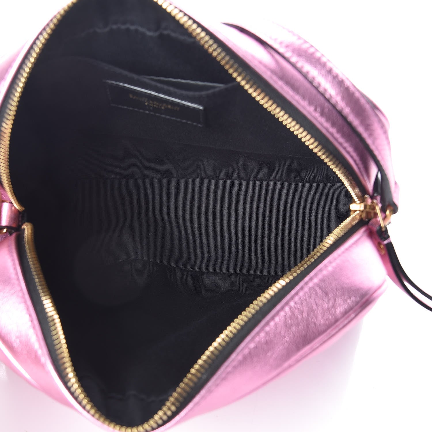 Saint Laurent Metallic Calfskin Matelasse Monogram Lou Camera Bag Vegas Pink 6 of 11