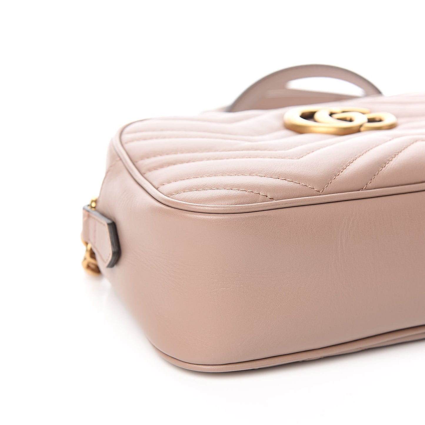 Calfskin Matelasse Small GG Marmont Chain Shoulder Bag Porcelain Rose