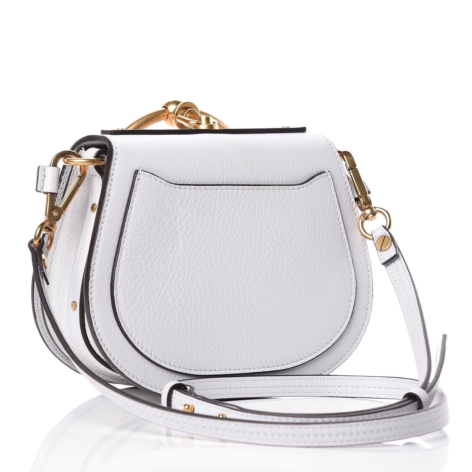Chloe Calfskin Suede Small Nile Bracelet Bag Light Cloud 3 of 9