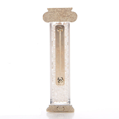 Chanel Pearl Ancient Greek Column Brooch Gold 3 of 5