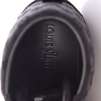 Louis Vuitton Calfskin Suede Monogram Cliff Top Wedge Sneakers 38.5 Black 7 of 8