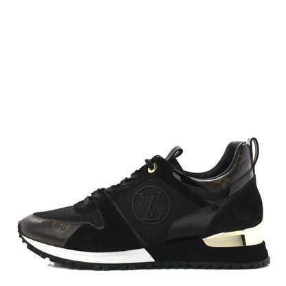 Louis Vuitton Suede Monogram Run Away Sneakers 40 Black 1 of 8