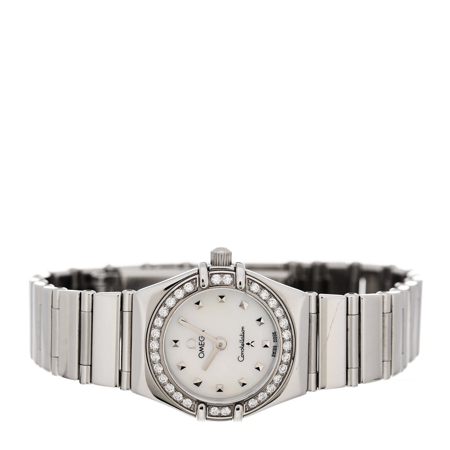 Stainless Steel Diamond Bezel Mother of Pearl 22mm Constellation My Choice Quartz Watch 1465.71.00