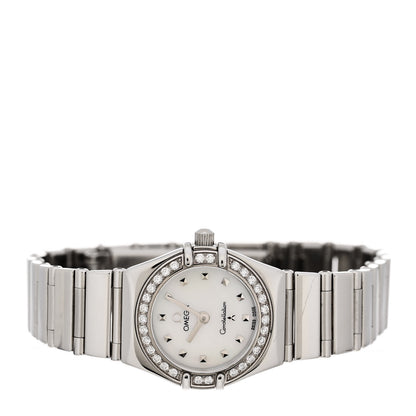 Omega Stainless Steel Diamond Bezel Mother of Pearl 22mm Constellation My Choice Quartz Watch 1465.71.00 2 of 6