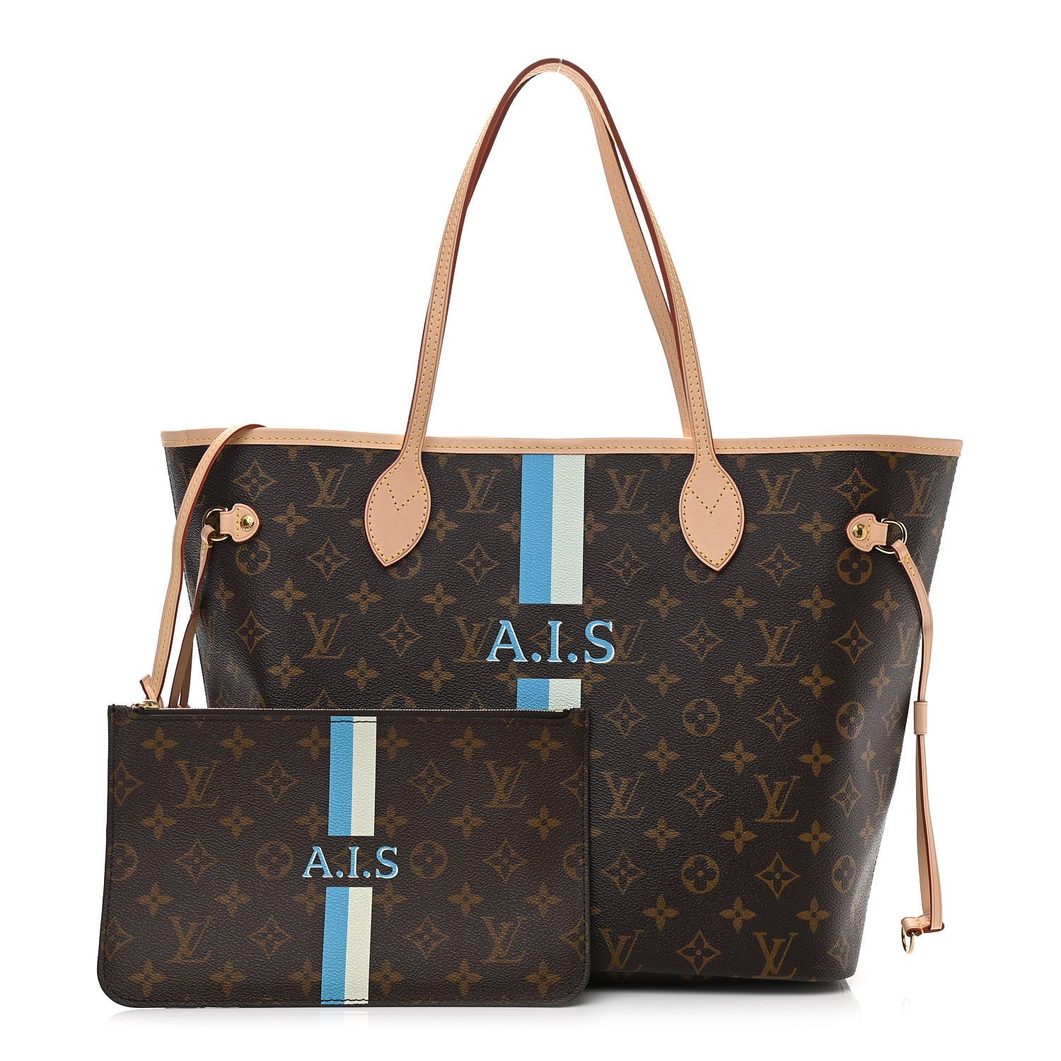 Louis Vuitton Monogram My LV Heritage Neverfull MM Blue Clair White 1 of 11