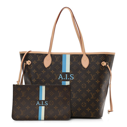 Louis Vuitton Monogram My LV Heritage Neverfull MM Blue Clair White 1 of 11