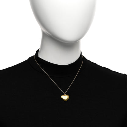Tiffany 18K Yellow Gold Paloma Picasso Hammered Heart Pendant Necklace 2 of 4