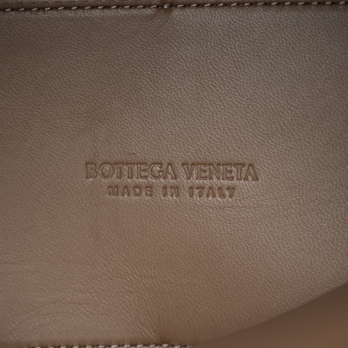 Nappa Intrecciato Small Andiamo Shoulder Bag Taupe Grey