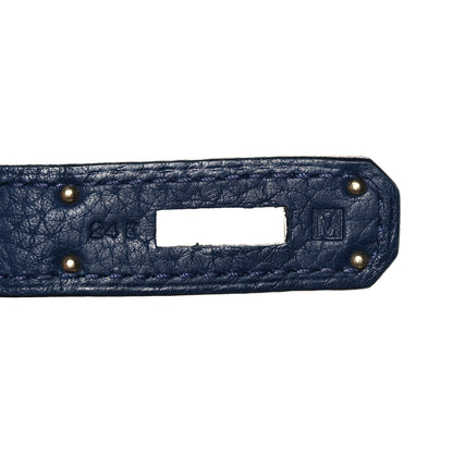 Hermes Taurillon Clemence Birkin 35 Bleu Brighton 6 of 10