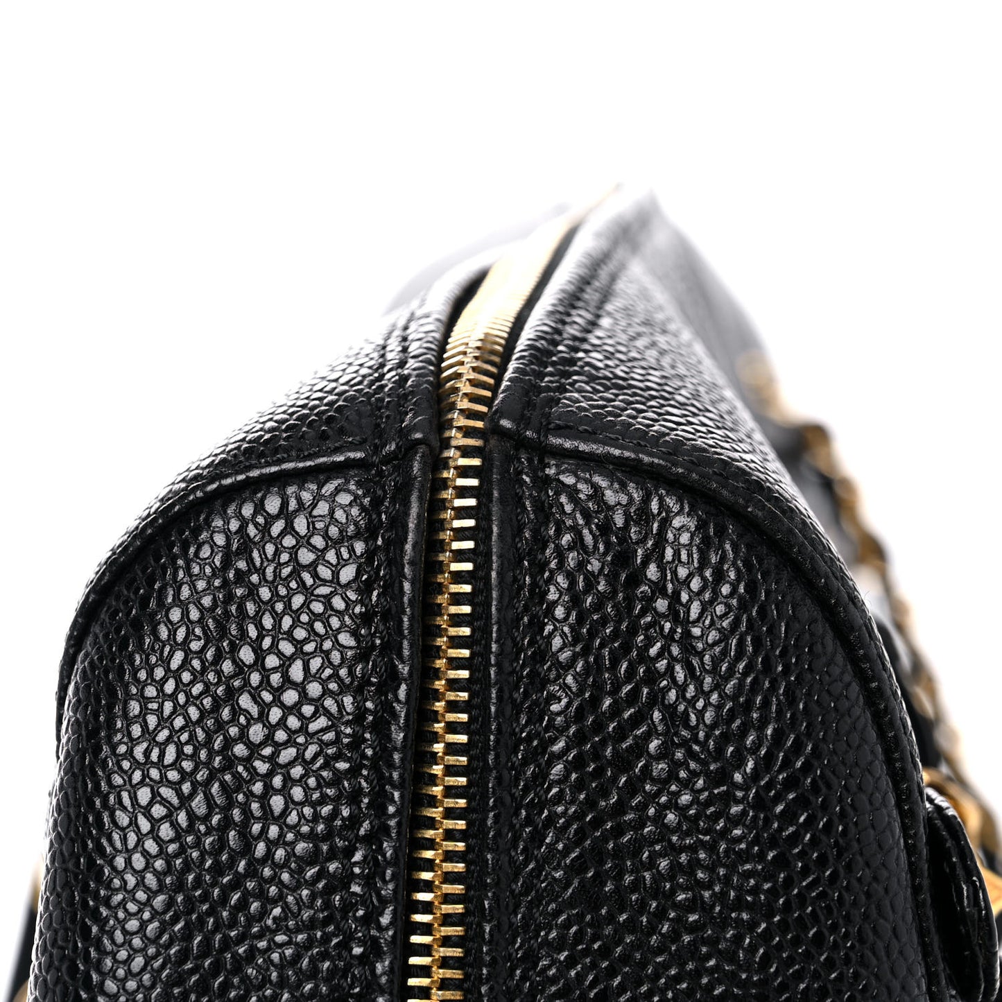 Caviar Large CC Shoulder Bag Black
