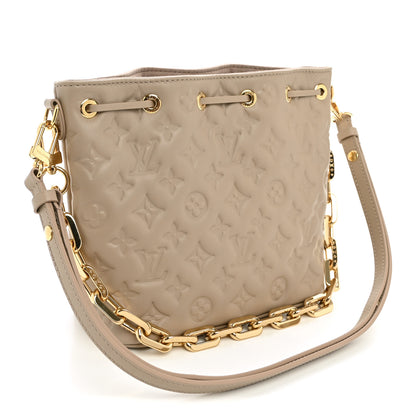 Louis Vuitton Lambskin Embossed Monogram Coussin Bucket Galet 2 of 9