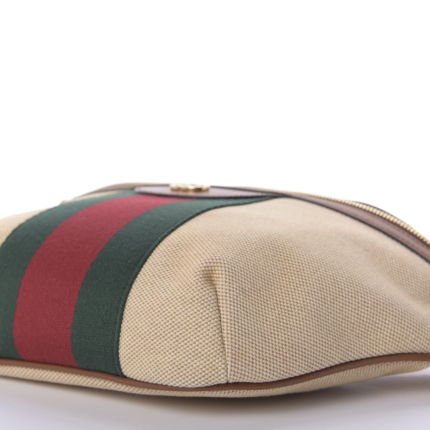 Gucci Vintage Canvas Web Belt Bag Sand Cuir 6 of 10