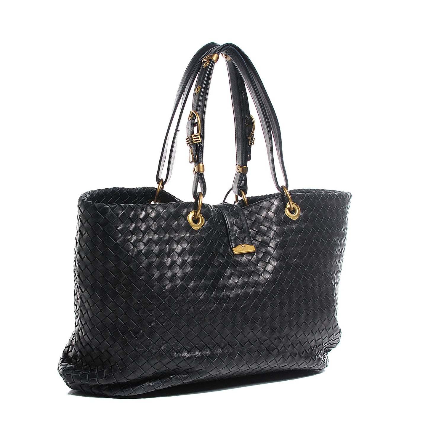 Nappa Intrecciato Capri Large Tote Nero Black