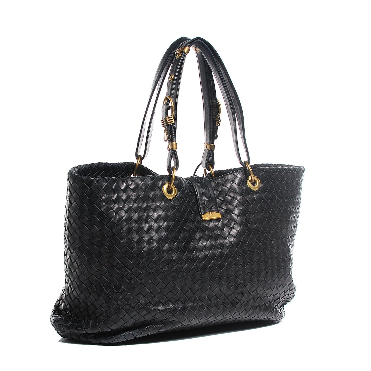 Bottega Veneta Nappa Intrecciato Capri Large Tote Nero Black 3 of 8