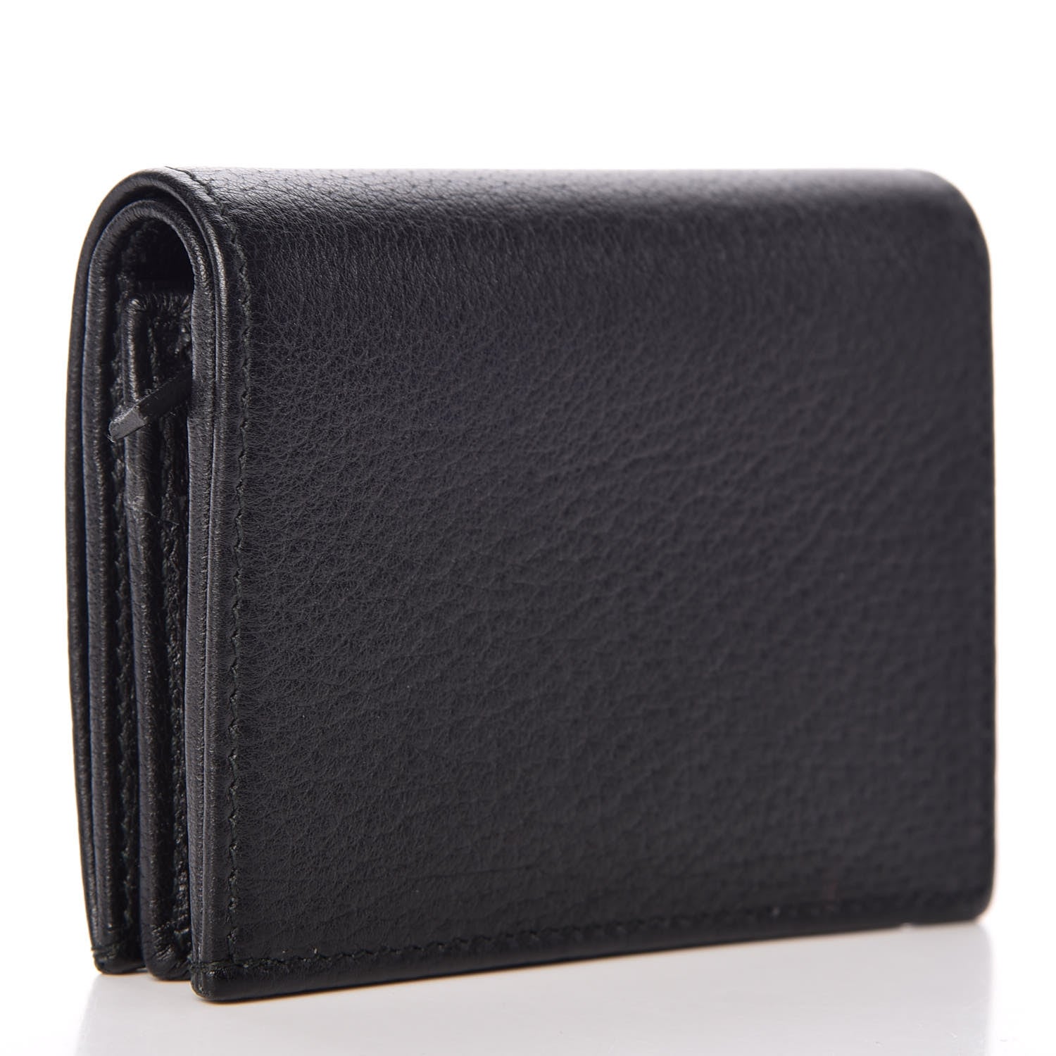 Gucci Calfskin Crystal Double G Card Case Black 3 of 10