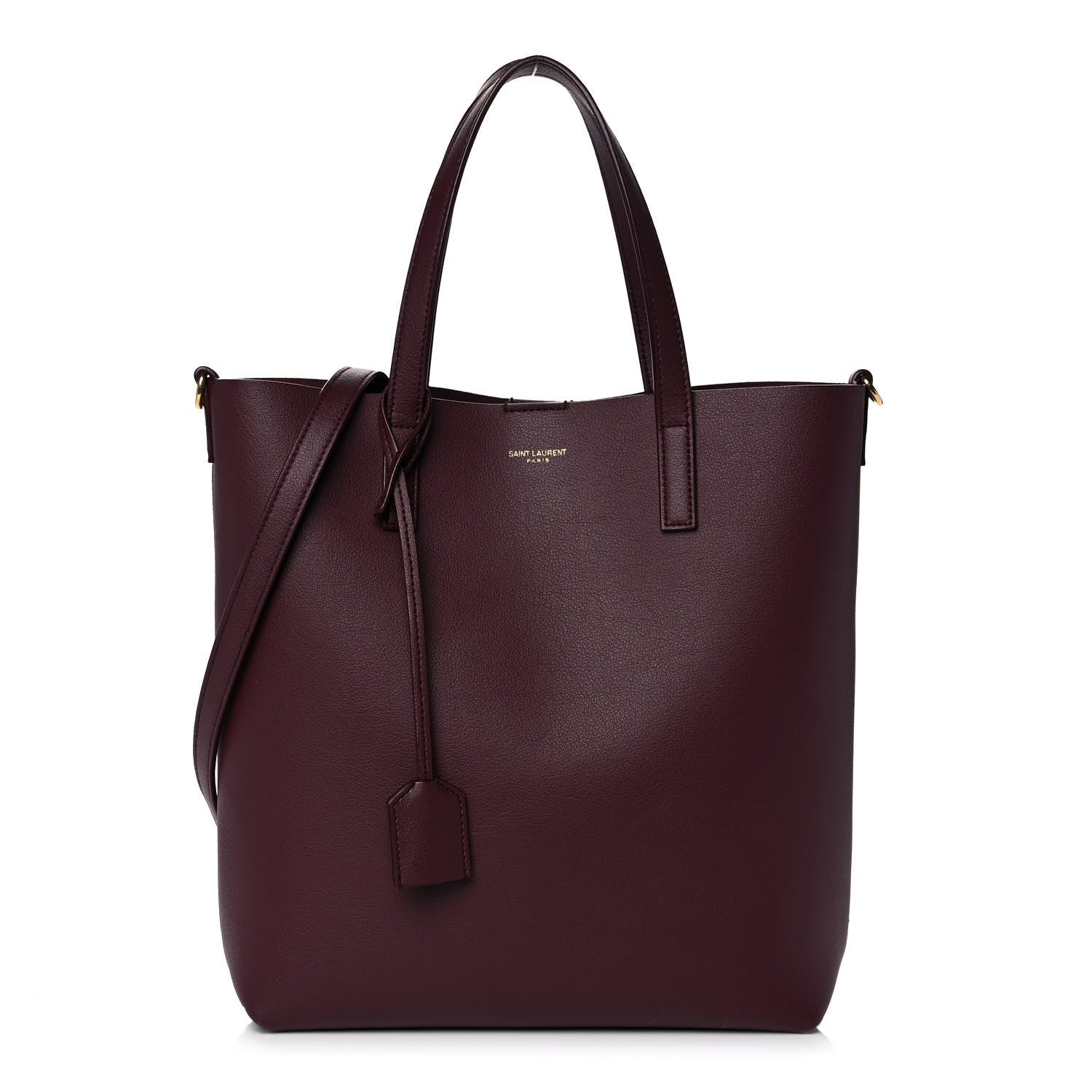 Saint Laurent Calfskin Toy Shopping Tote Dark Red 1 of 9