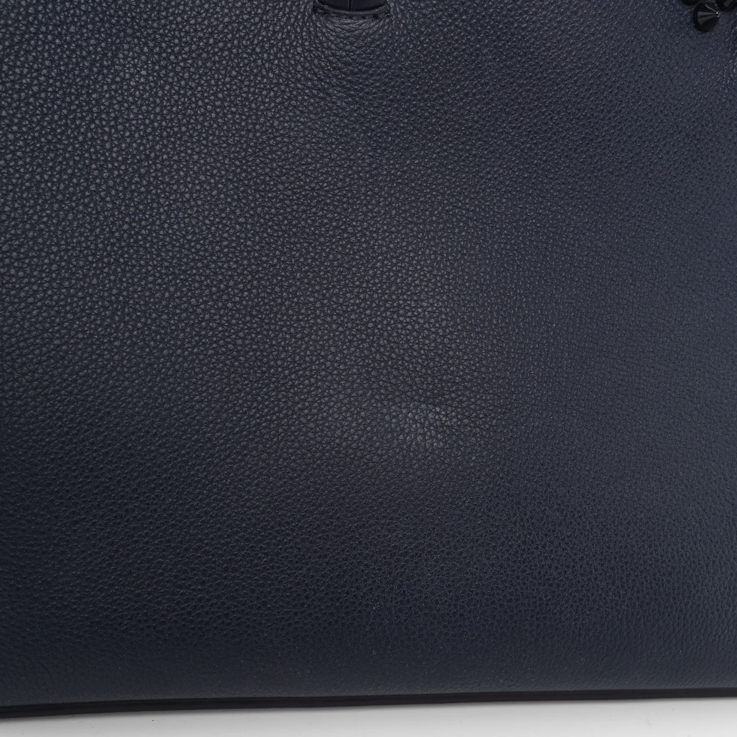 Calfskin Empire Spike Studded East West Cabata Tote Navy