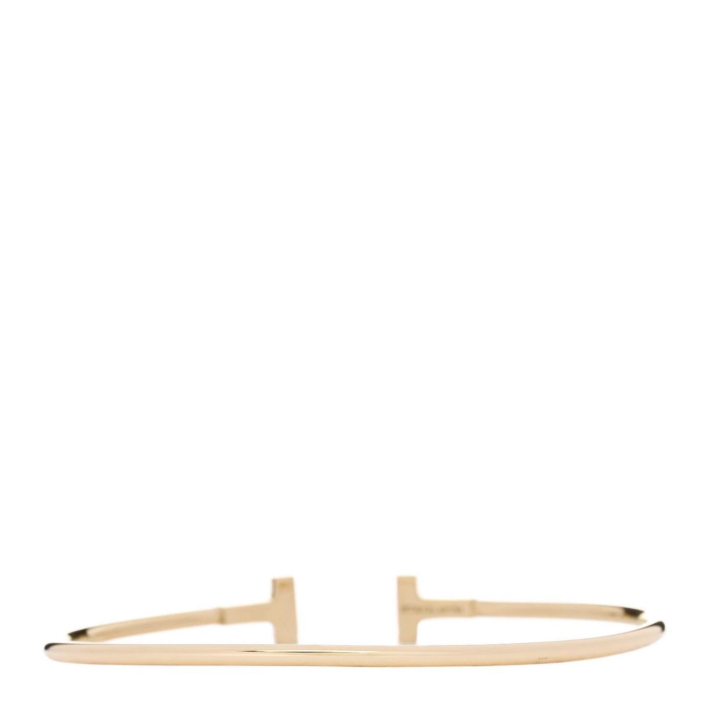 18K Yellow Gold Narrow T Wire Bracelet