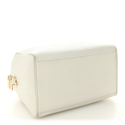 Versace Grained Calfskin Palazzo Bowler White 4 of 13