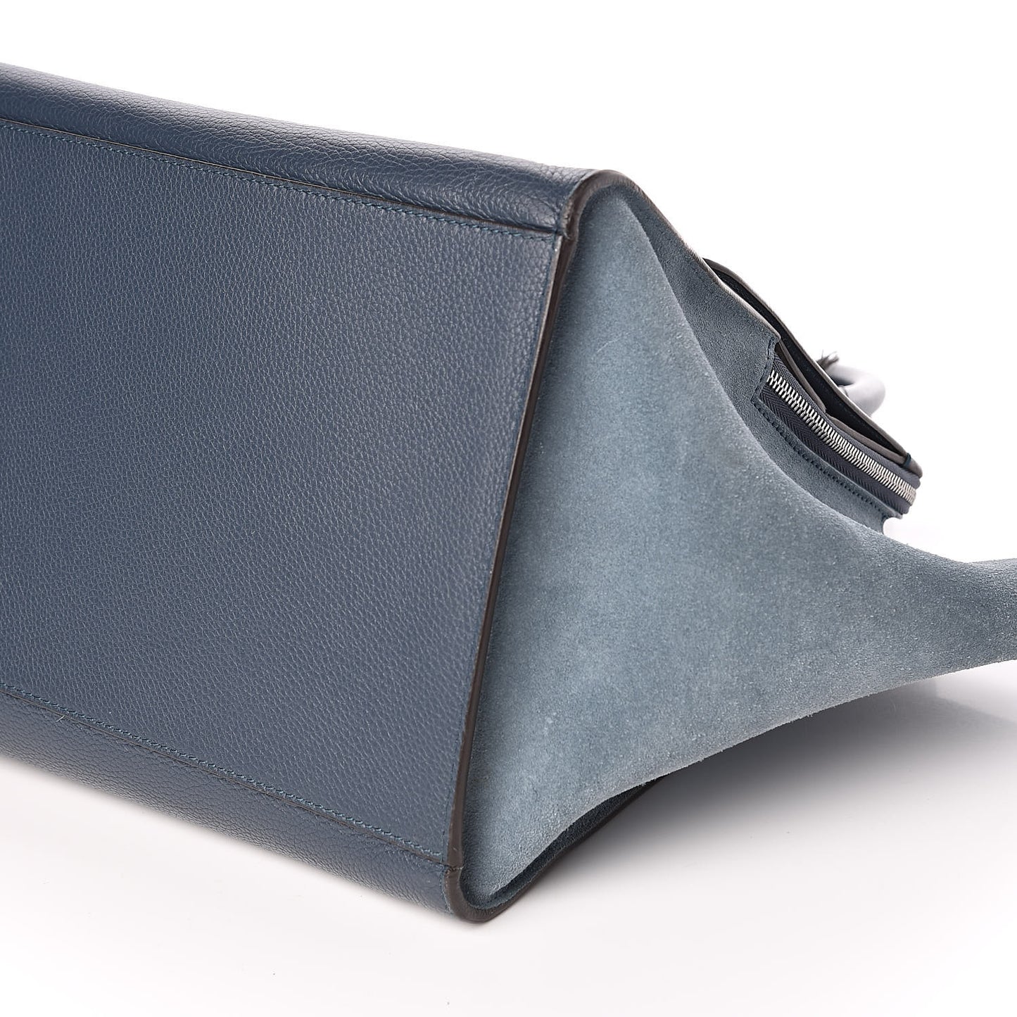 Drummed Calfskin Suede Double Zip Trapeze Orage