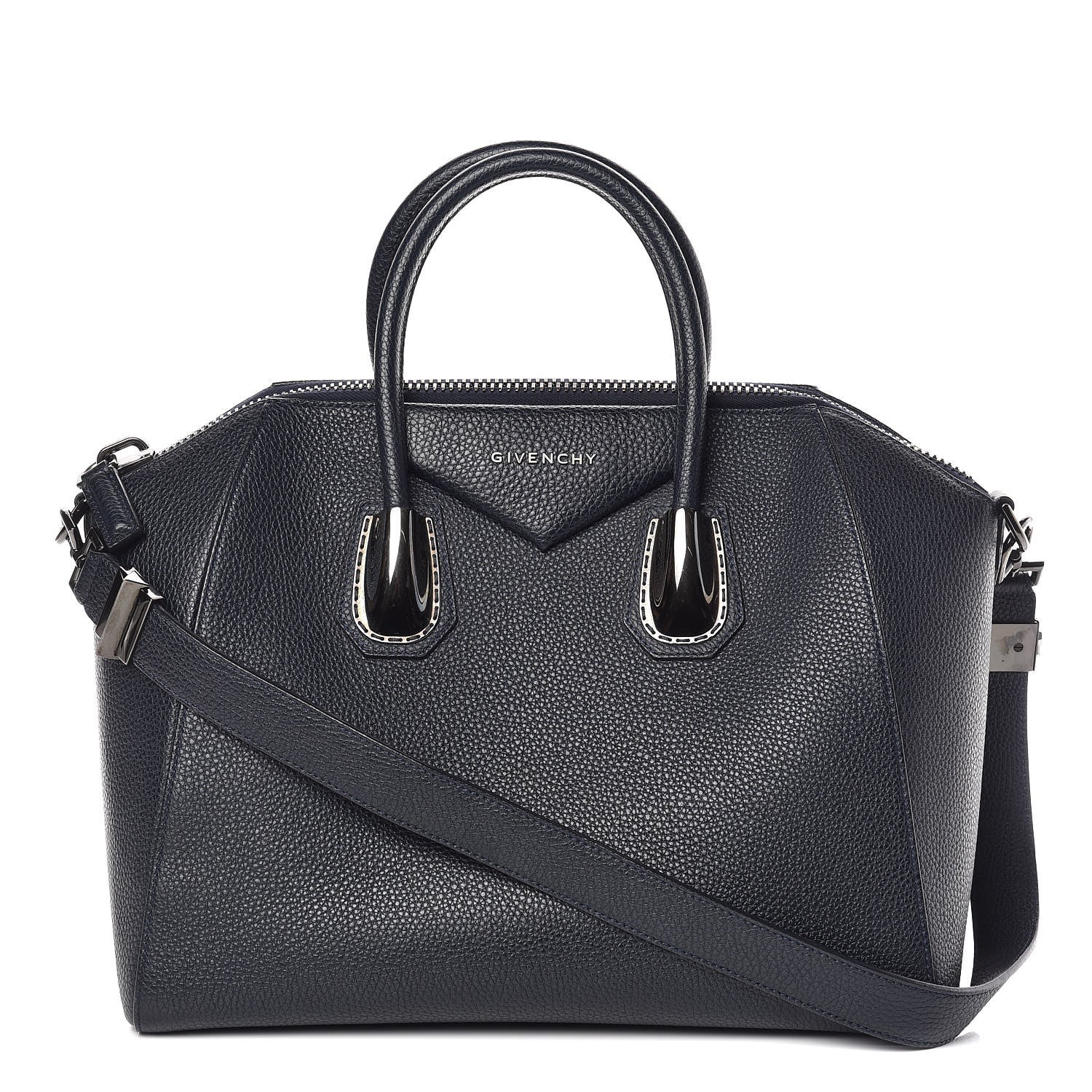 Givenchy Sugar Goatskin Kenya Metal Medium Antigona Deep Blue 1 of 11