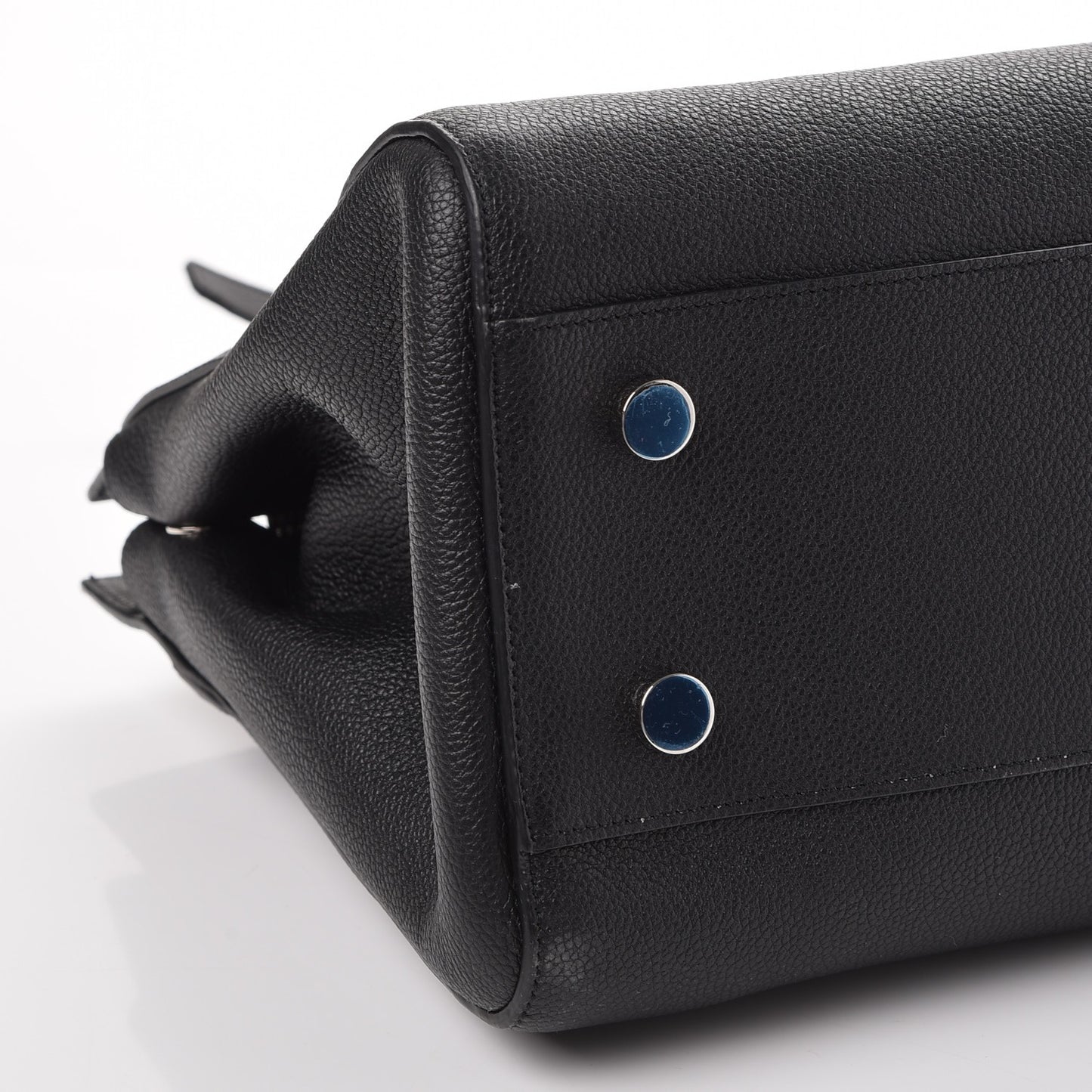 Grained Calfskin Medium Rive Gauche Cabas Black