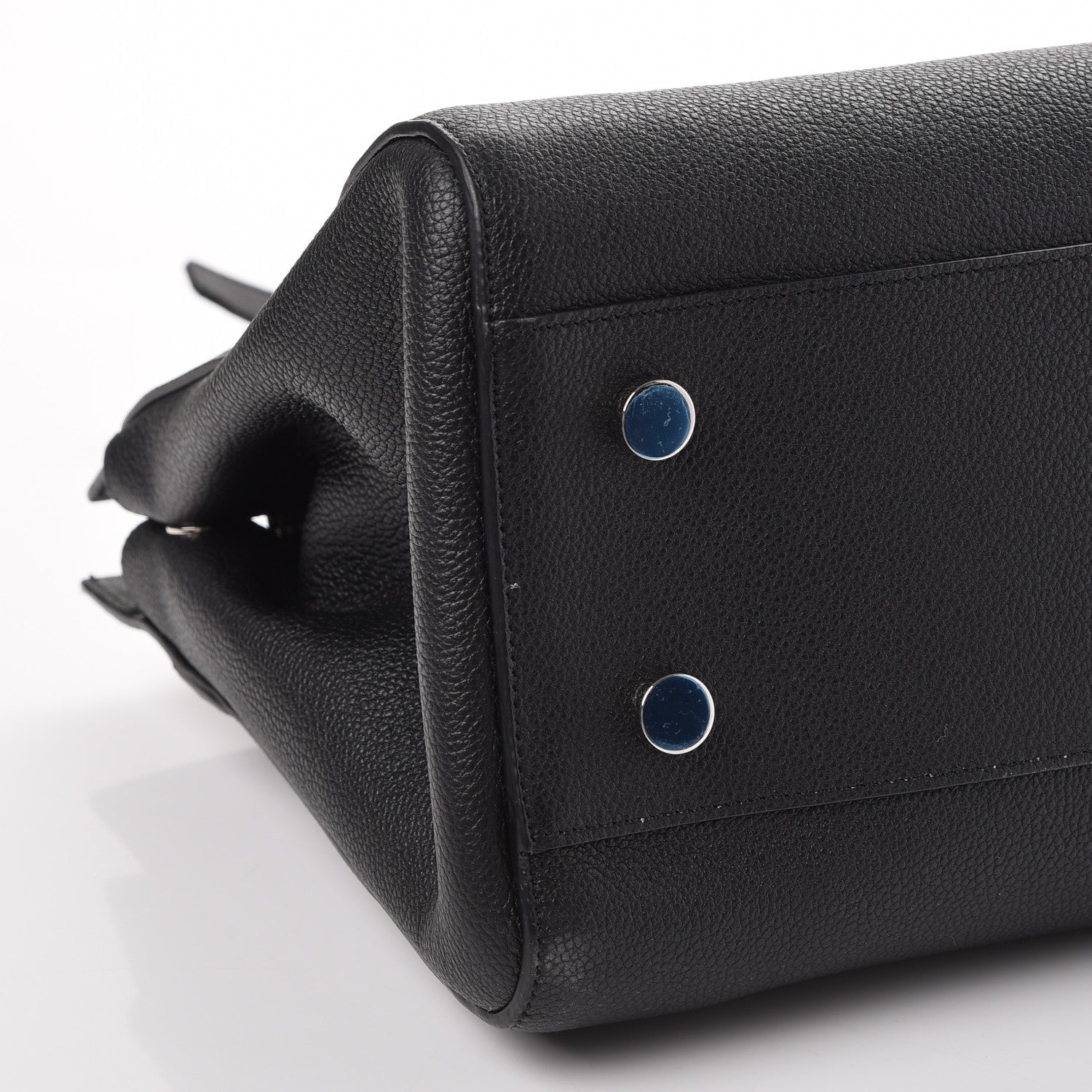 Saint Laurent Grained Calfskin Medium Rive Gauche Cabas Black 9 of 9