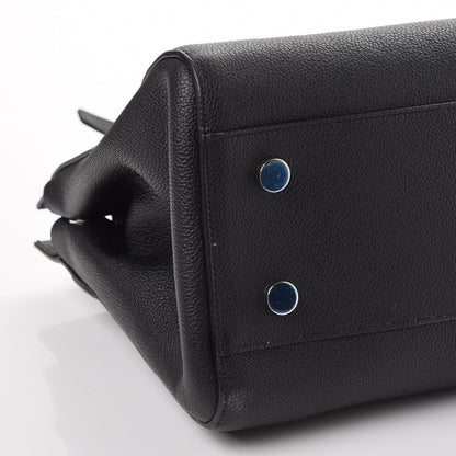 Saint Laurent Grained Calfskin Medium Rive Gauche Cabas Black 9 of 9
