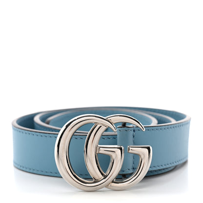 Gucci Calfskin Kids Double G Belt L Blue 1 of 5