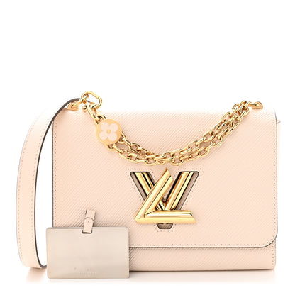 Louis Vuitton Epi Twist Monogram Flower Chain Shoulder Bag MM Quartz White 1 of 10