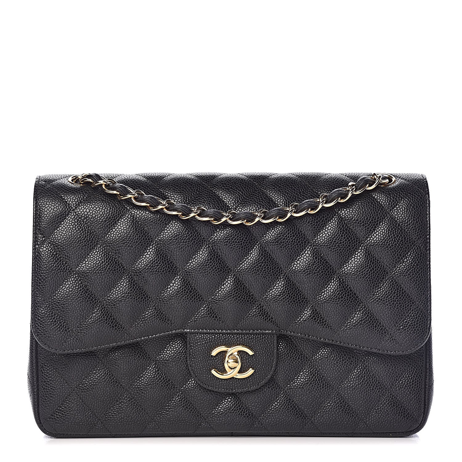 Chanel Caviar Quilted Jumbo Double Flap Black 1 of 10
