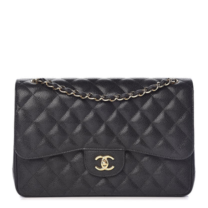 Chanel Caviar Quilted Jumbo Double Flap Black 1 of 10