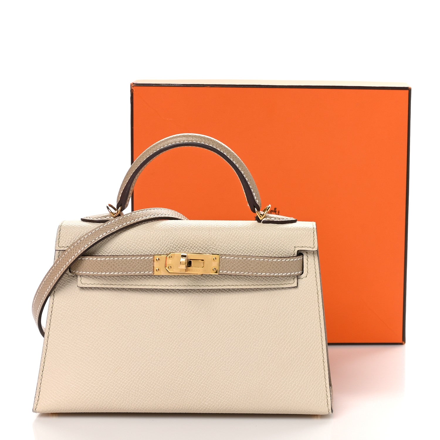 Hermes Epsom Horseshoe Mini Kelly Sellier 20 Craie Trench 12 of 12