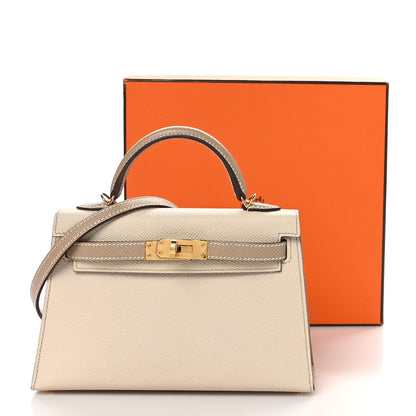 Hermes Epsom Horseshoe Mini Kelly Sellier 20 Craie Trench 12 of 12