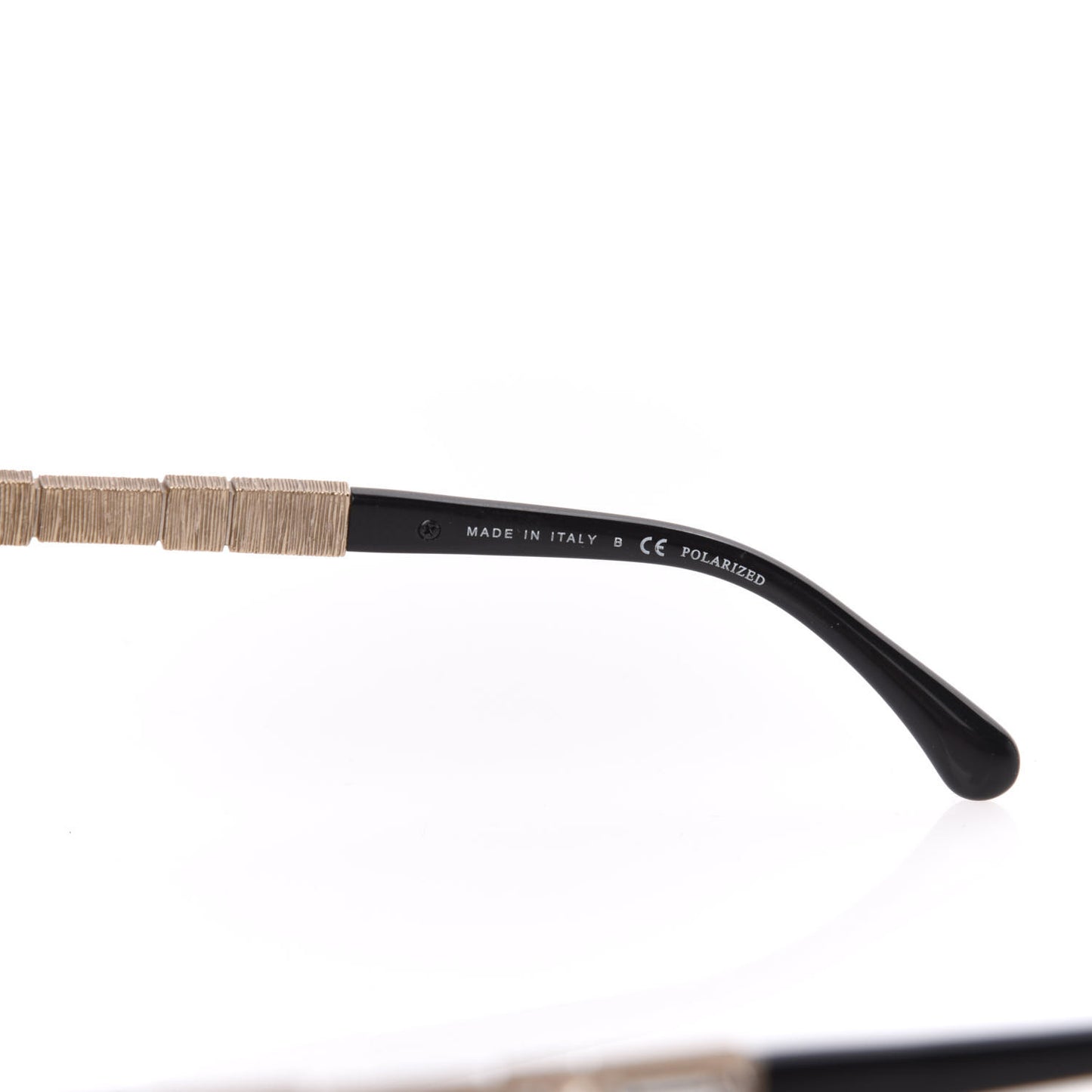 Crystal Baguette Polarized Square Sunglasses 5308-B Black