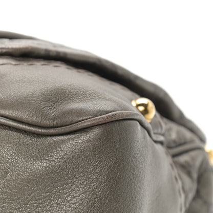 Gucci Guccissima Medium Jockey Hobo Metallic Pewter 10 of 12