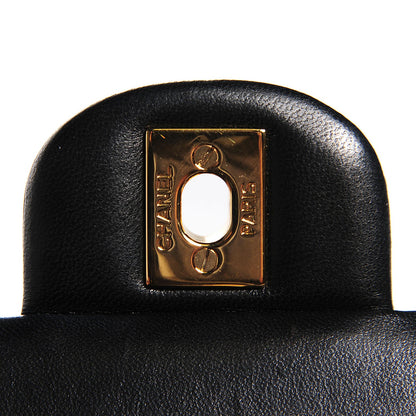 Chanel Lambskin Quilted Medium Double Flap Black 6 of 9