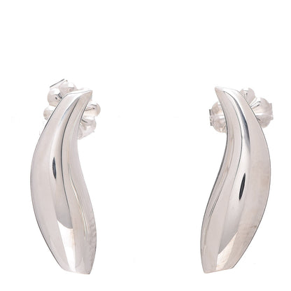 Tiffany Sterling Silver Frank Gehry Fish Earrings 1 of 4