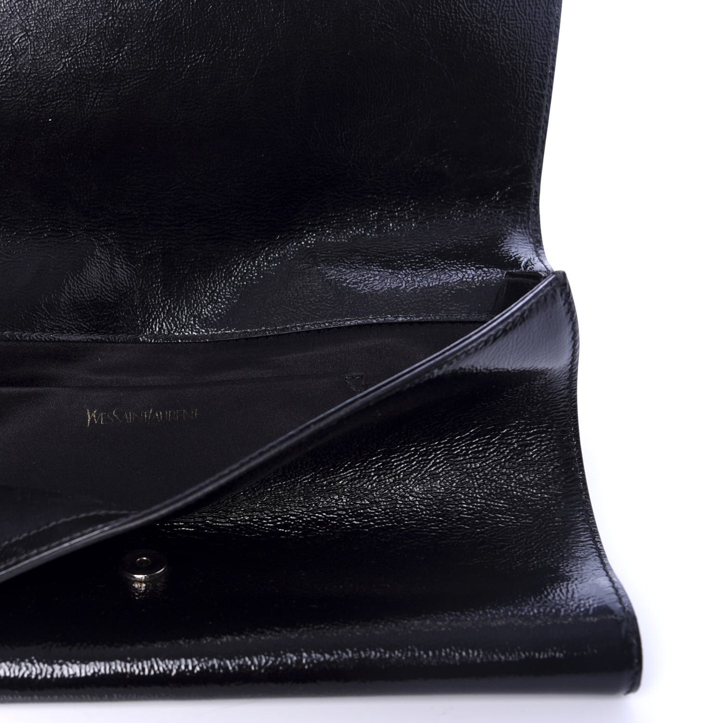 Textured Patent Monogram Small Belle De Jour Clutch Black
