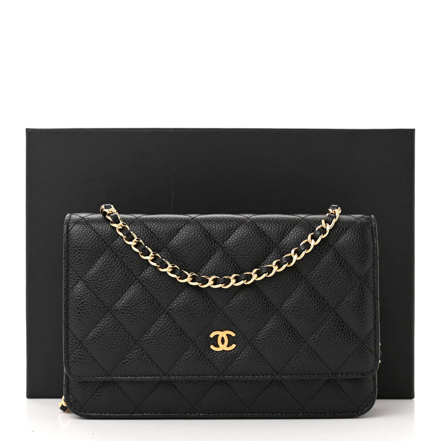 Chanel Caviar Quilted Wallet on Chain WOC Black 12 of 12