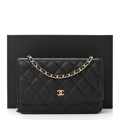Chanel Caviar Quilted Wallet on Chain WOC Black 12 of 12