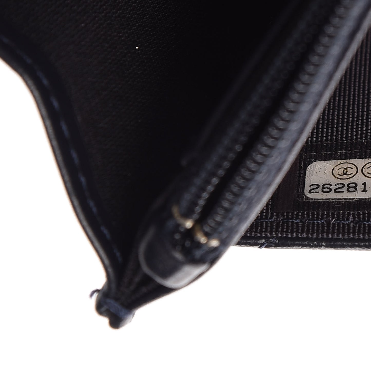 Aged Calfskin Quilted Reissue Wallet On Chain WOC Navy