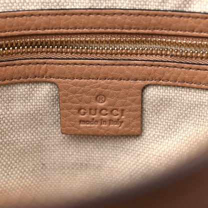 Gucci Pebbled Calfskin Small Soho Top Handle Bag Camelia 6 of 13