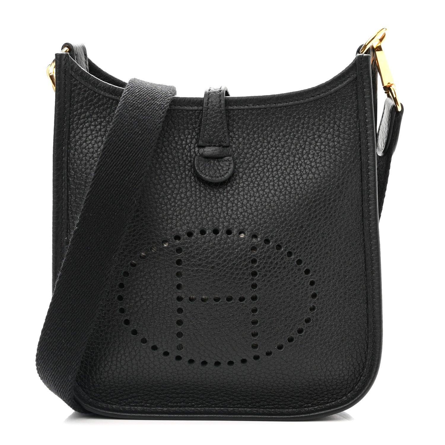 Hermes Taurillon Clemence Evelyne TPM Black 1 of 9