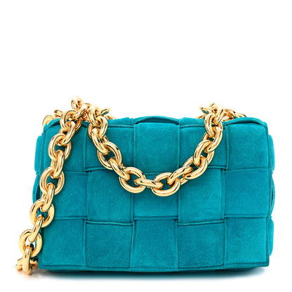 Bottega Veneta Suede Maxi Intrecciato Padded Chain Cassette Crossbody Bag Blaster 1 of 10